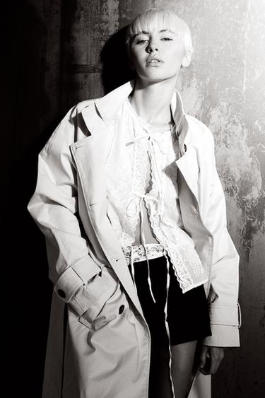 EMBROIDERED TIE TOP - White by Zara - Image 0