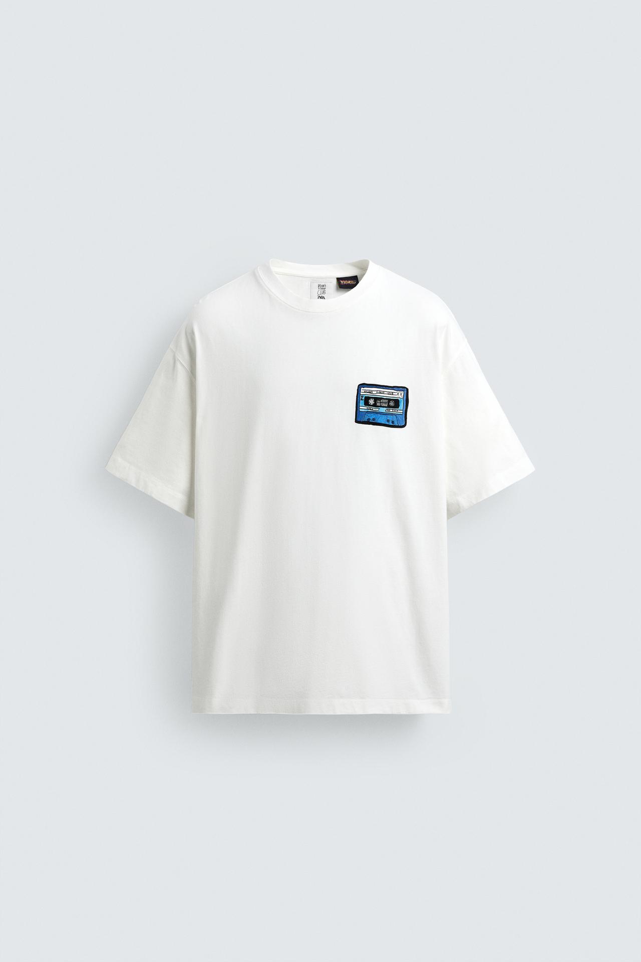 CASSETTE ILLUSTRATION T-SHIRT X DYLAN´S T-SHIRT CLUB X ZARA — Oyster-white