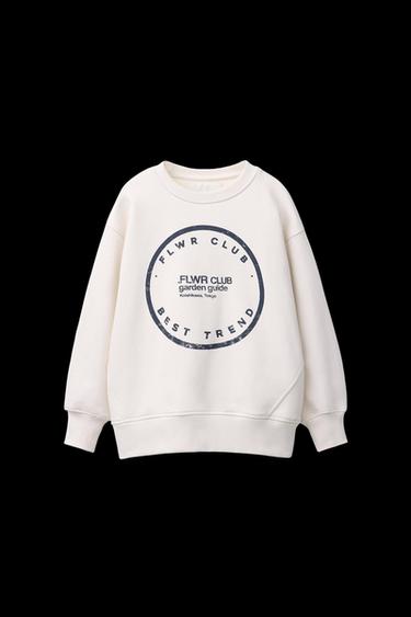 SLOGAN PRINT SWEATSHIRT - Ecru by Zara - Image 0
