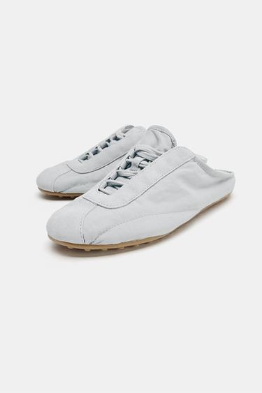 FABRIC SLINGBACK TRAINERS - Light Blue by Zara