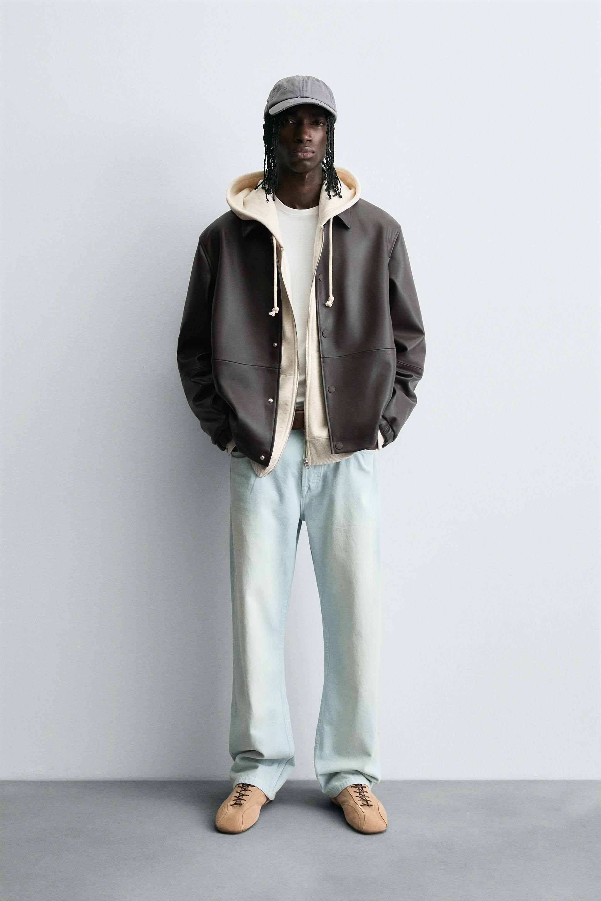フェイクレザージャケット - ブラウン | ZARA Japan / 日本