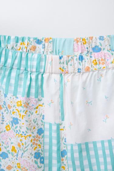 6-14 YEARS/ PATCHWORK SHIRT AND BERMUDA PYJAMAS - Ecru by Zara - Image 7