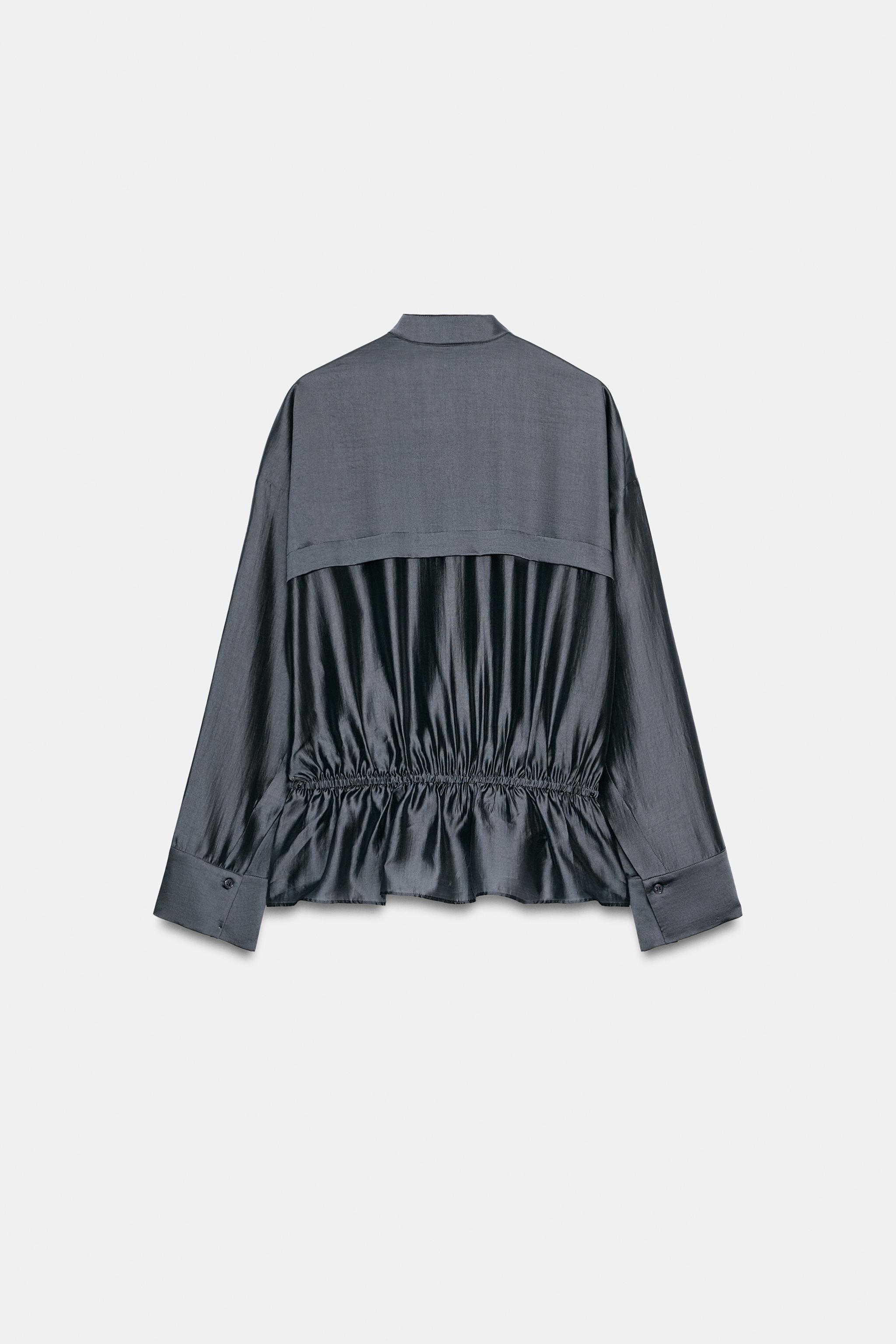 Женские блузки Zara ZW COLLECTION FLOWY WRAP BLOUSE — фото 5