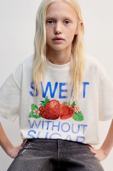 CAMISETA FRUTAS - Crudo de Zara
