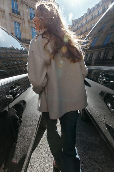 SOFT DOUBLE-BREASTED COAT - Light beige by Zara - Image 5