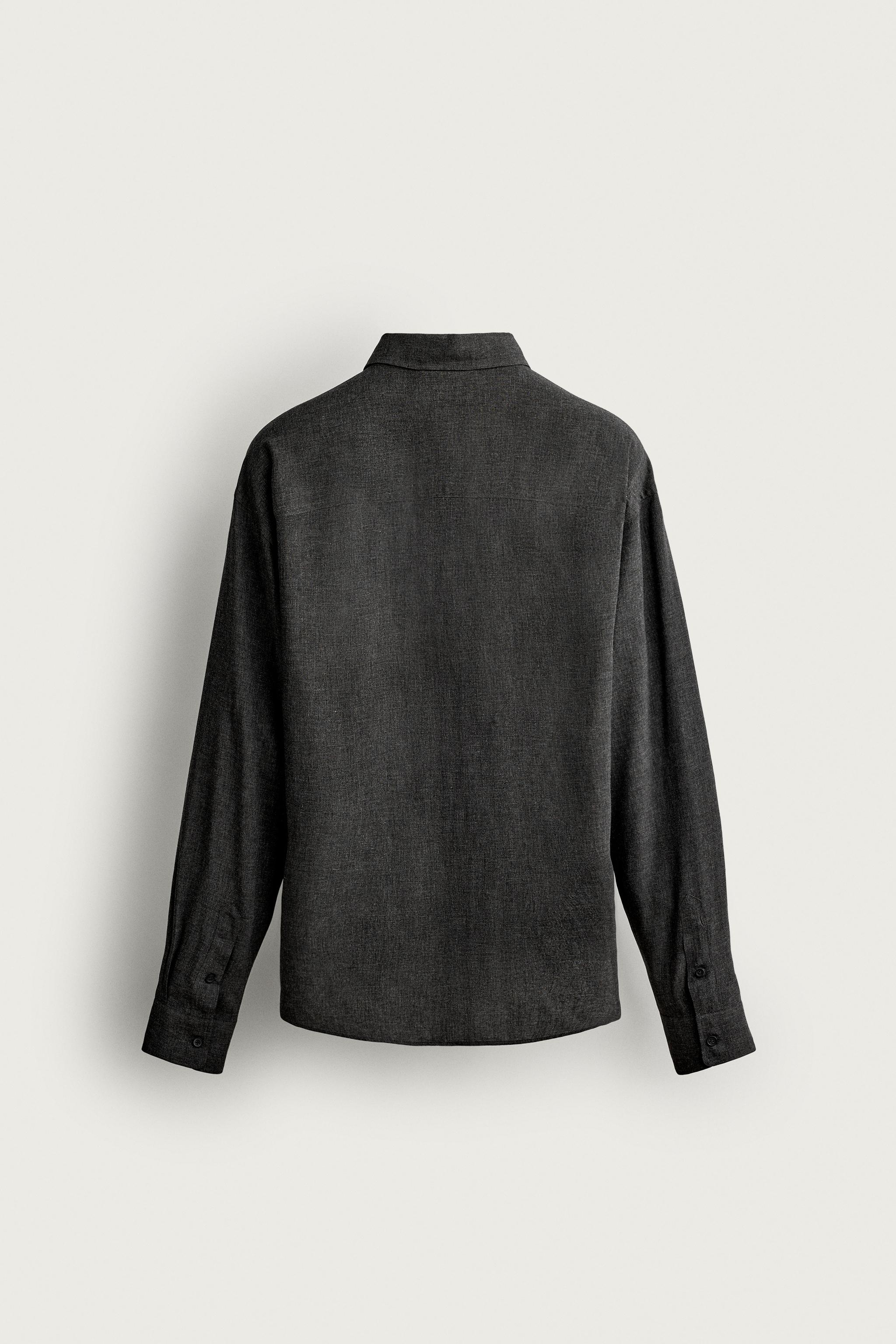 Zara REGULAR FIT VİSKOZ GÖMLEK görsel 8