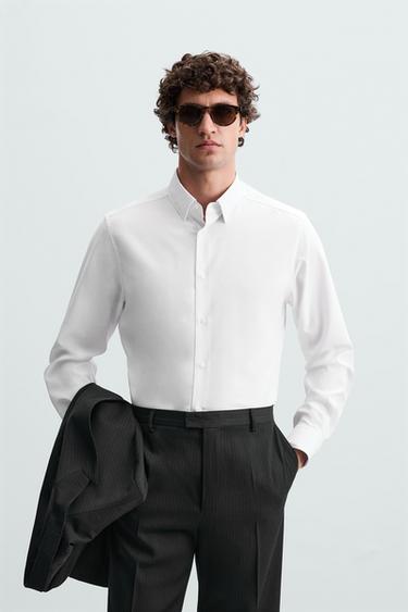 CAMISA SLIM FIT - Blanco de Zara