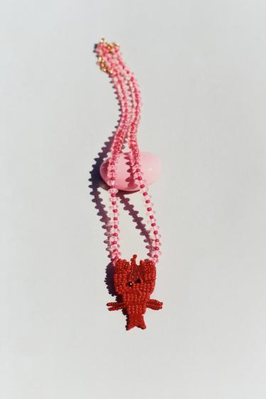 COLLIER FANTAISIE LANGOUSTE - Rouge de Zara