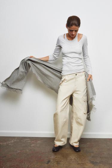 DOUBLE RIBBED T-SHIRT - Grey marl by Zara