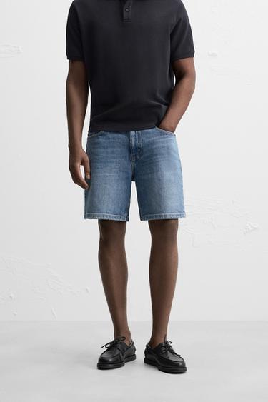 DENIM-BERMUDASHORTS IM REGULAR-FIT - Mittelblau von Zara