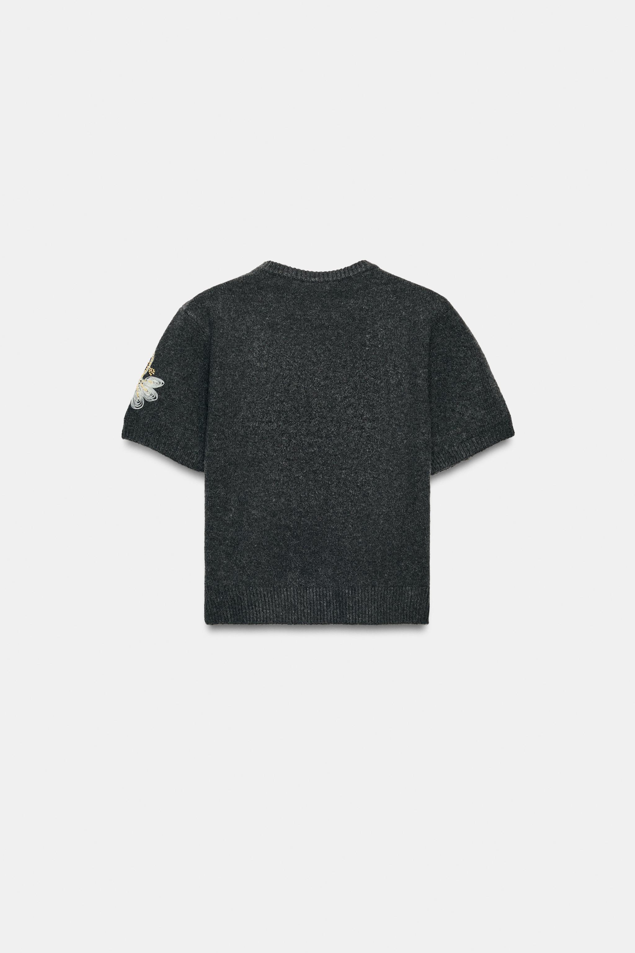 PULL EN MAILLE MANCHES COURTES FANTASIE