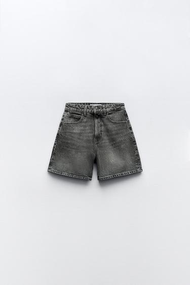 Zara MOM FIT SHORTS Z1975 - Gray
