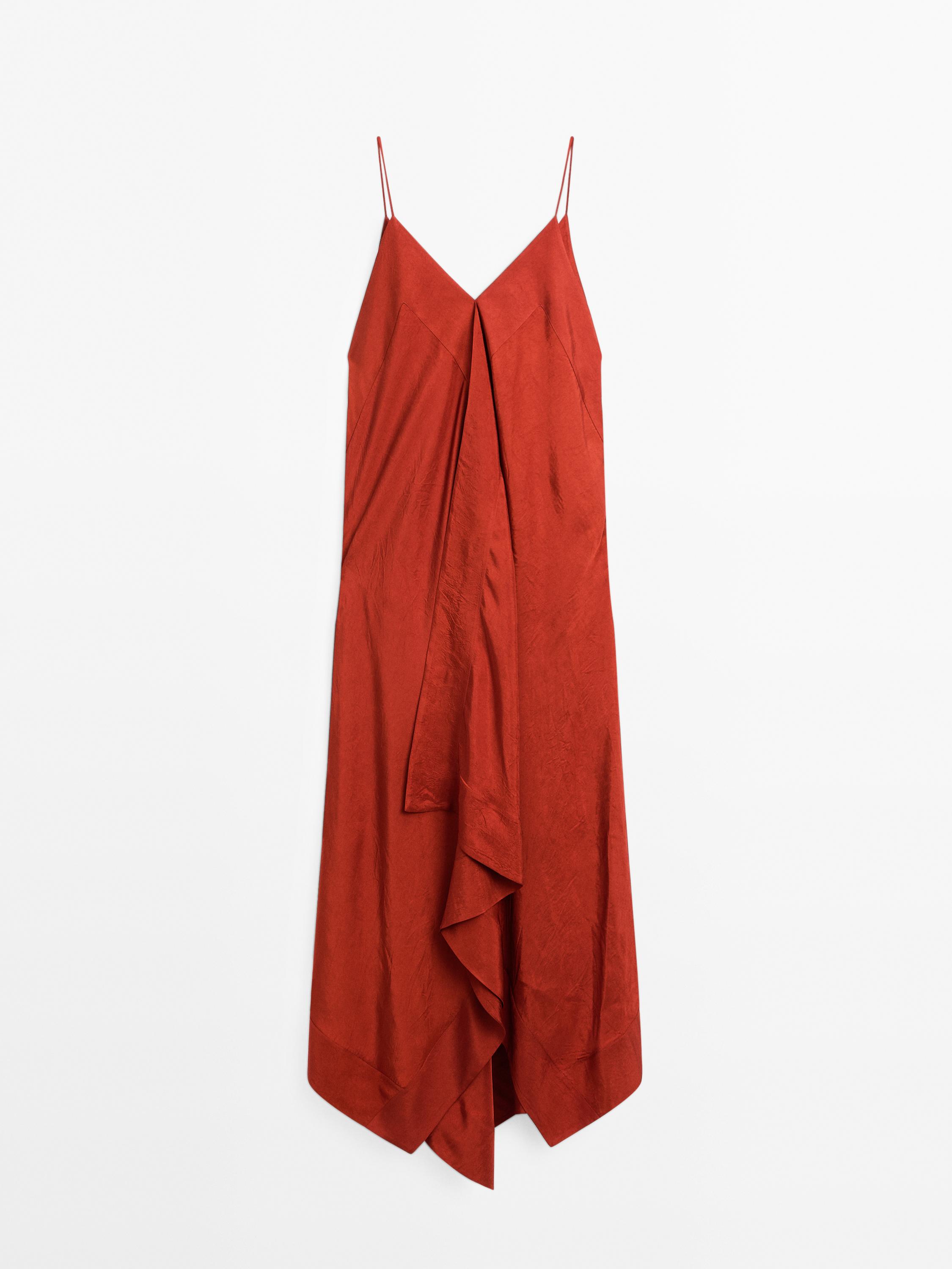 Robe midi fluide à volants