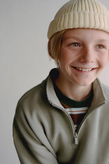 BASIC LABEL SWEATSHIRT - Olive green by Zara