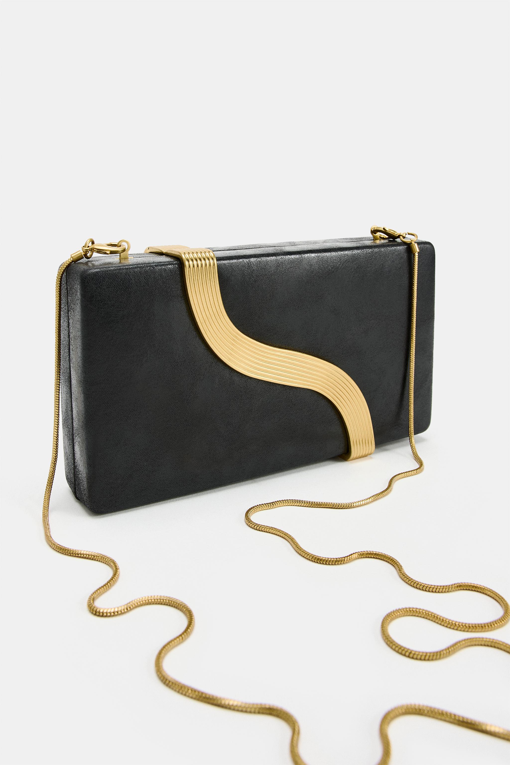 Женские сумки Zara METALLIC DETAIL CLUTCH — фото 4