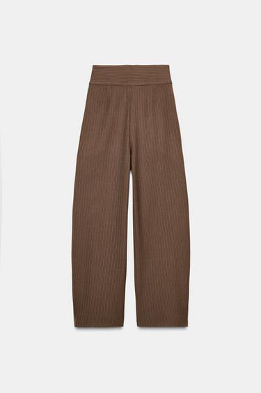 PANTALON BALLON À PLIS - Marron clair de Zara - Image 5