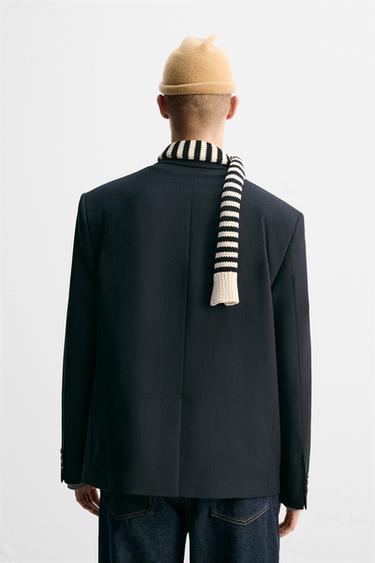 LIMITED EDITION RELAXED FIT SUIT BLAZER - Navy blue de Zara - Image 2