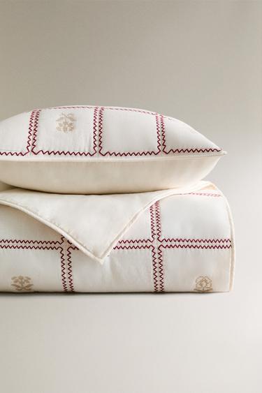 ÉDREDON ENFANT BRODERIES FLEURS - Écru de Zara - Image 4