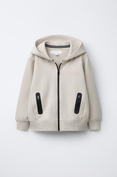 SUDADERA CREMALLERA SPORTY - Crudo de Zara - Imagen 0