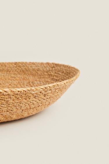 ROUND WOVEN BASKET - Light beige by Zara - Image 3