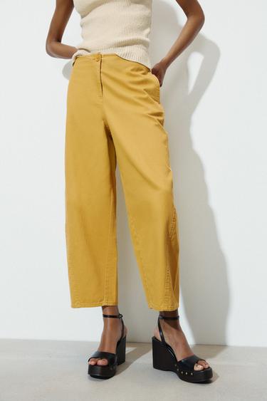 Zara BALLOON PANTS - Mustard