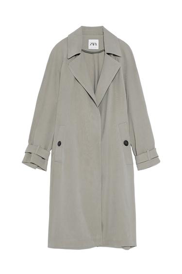 FLOWING TRENCH COAT WITH POCKETS