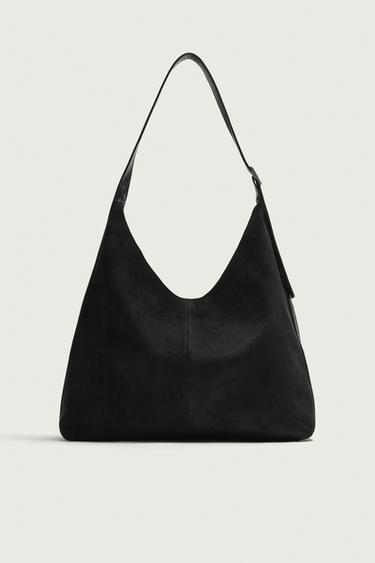 BOLSO SHOPPER LISO - Negro de Zara