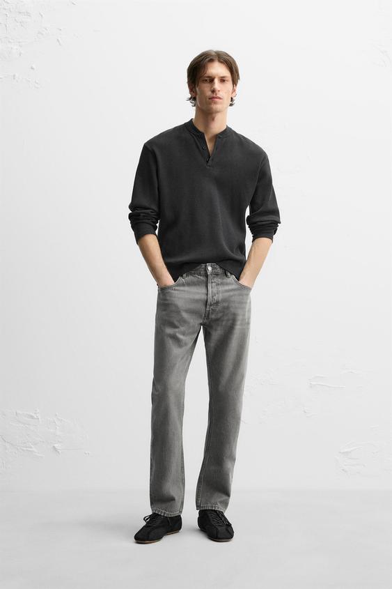 JEANS REGULAR FIT - Gris de Zara - Imagen 0