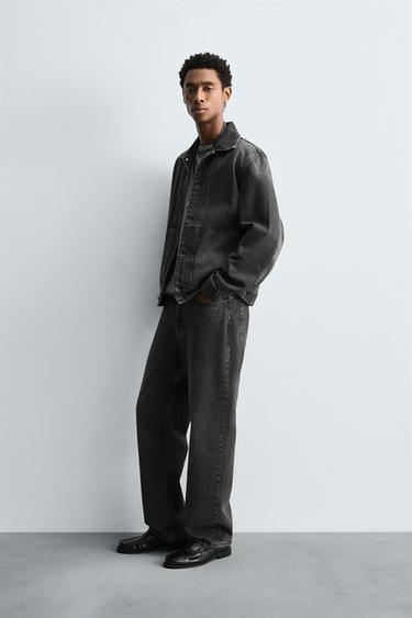 STRAIGHT-LEG JEANS - Charcoal by Zara - Image 3