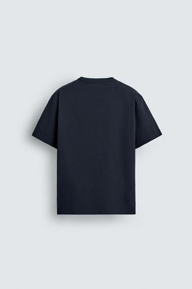BASIC MEDIUM WEIGHT T-SHIRT /02 - Navy blue by Zara - Image 6