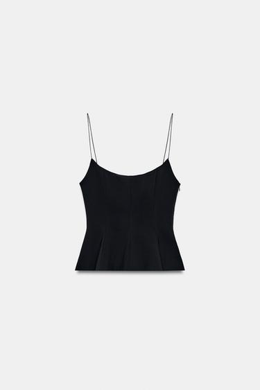 TOP PEPLUM - Negro de Zara - Imagen 0