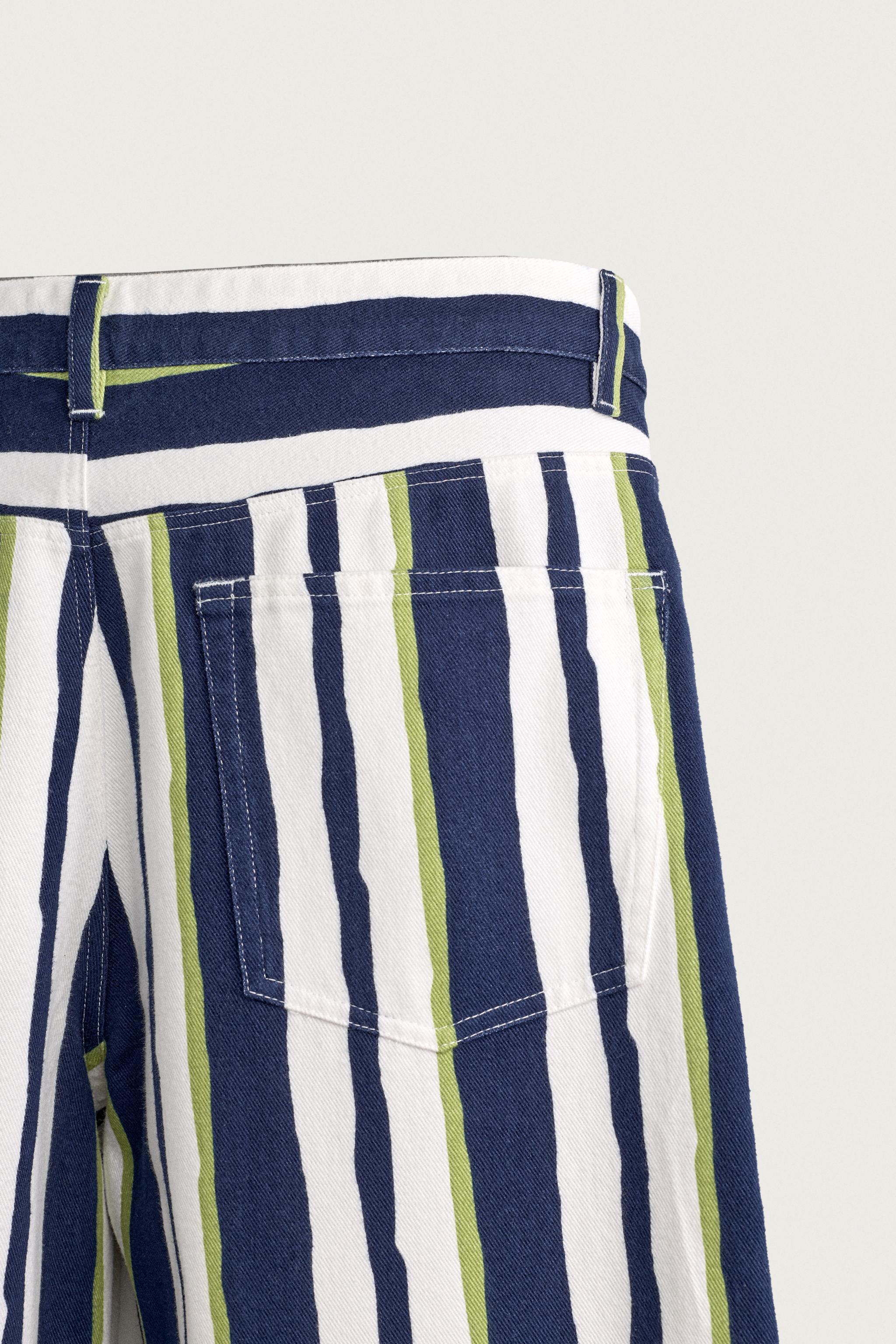 PANTALON STRAIGHT FIT À RAYURES