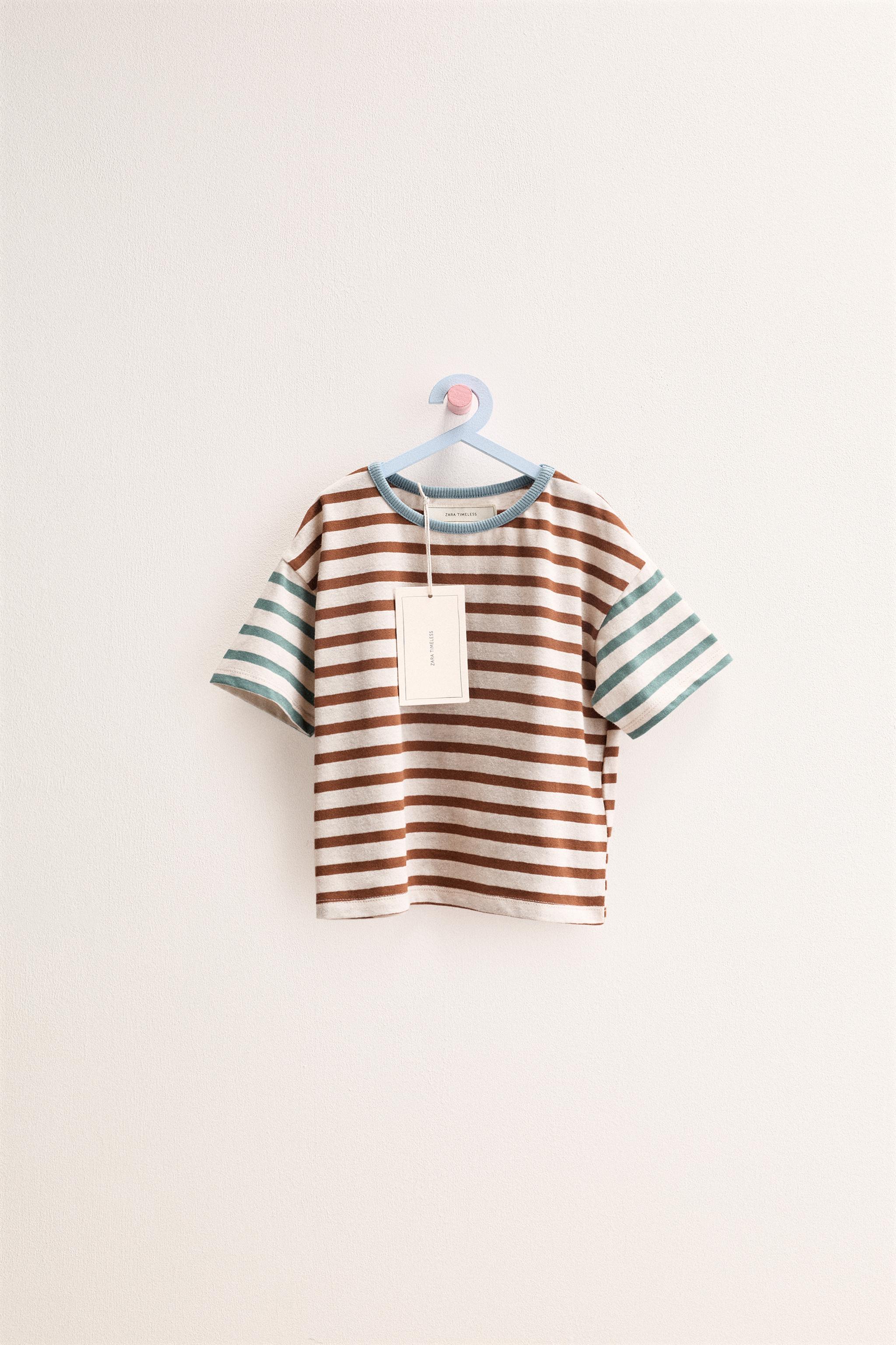 T-SHIRT RAYURES COTON LIN ZARA TIMELESS