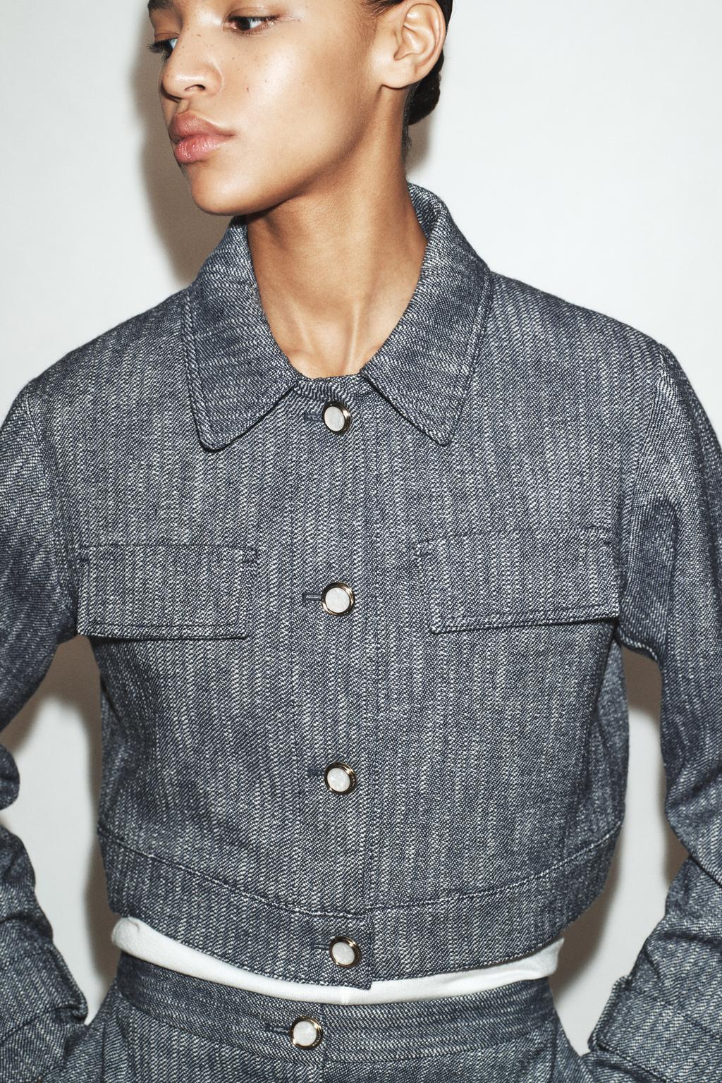 CROPPED TEXTURED JACKET
