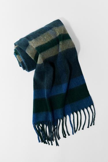 CHECK SCARF - Bluish by Zara