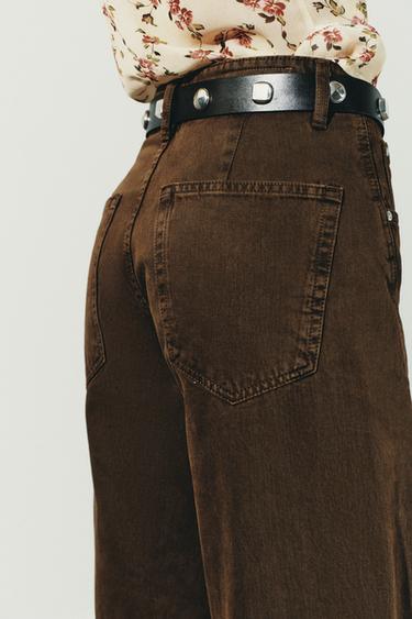 TRF BAGGY BALLOON MID-WAIST JEANS - Brown by Zara - Image 5