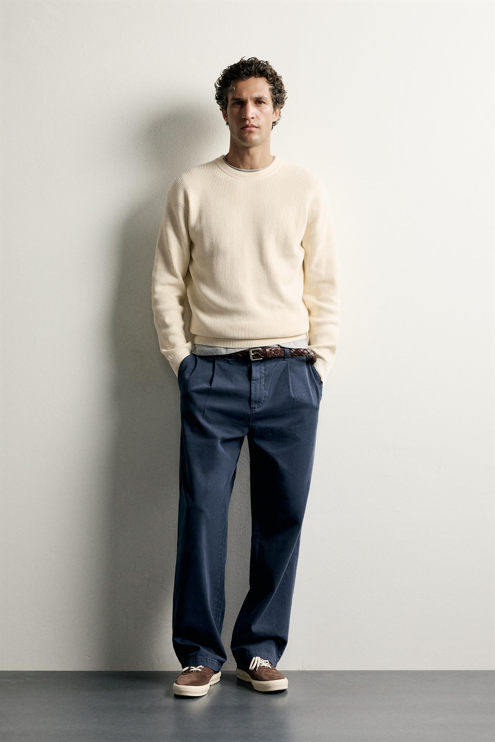 Zara REGULAR FIT TERS ÖRGÜ KAZAK