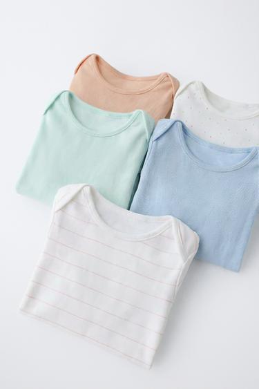 5-PACK OF DROPS AND STRIPES BODYSUITS - Multicoloured by Zara - Image 4