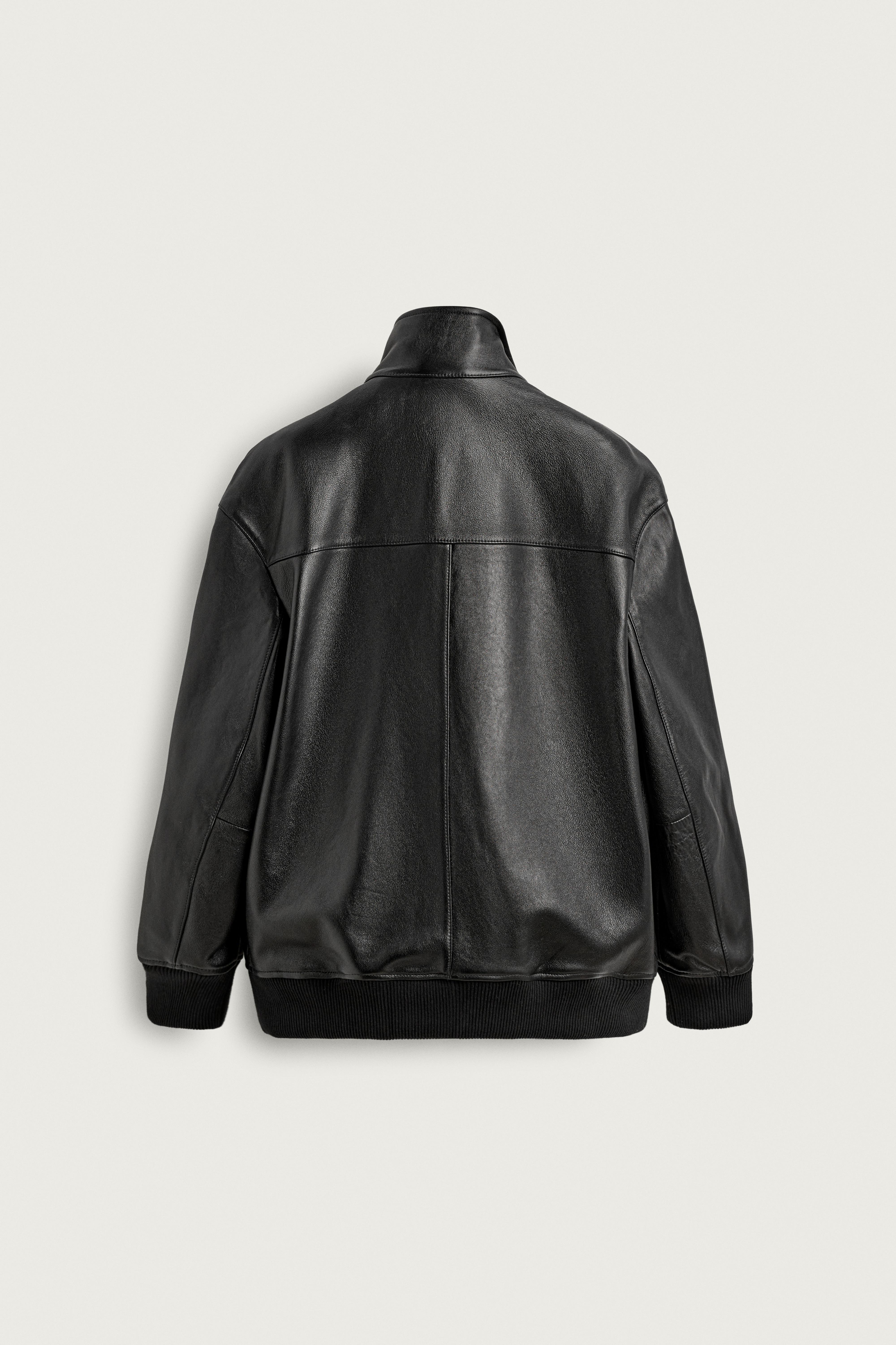 RELAXED FIT LEATHER JACKET ORIGINS - Black | ZARA South Africa
