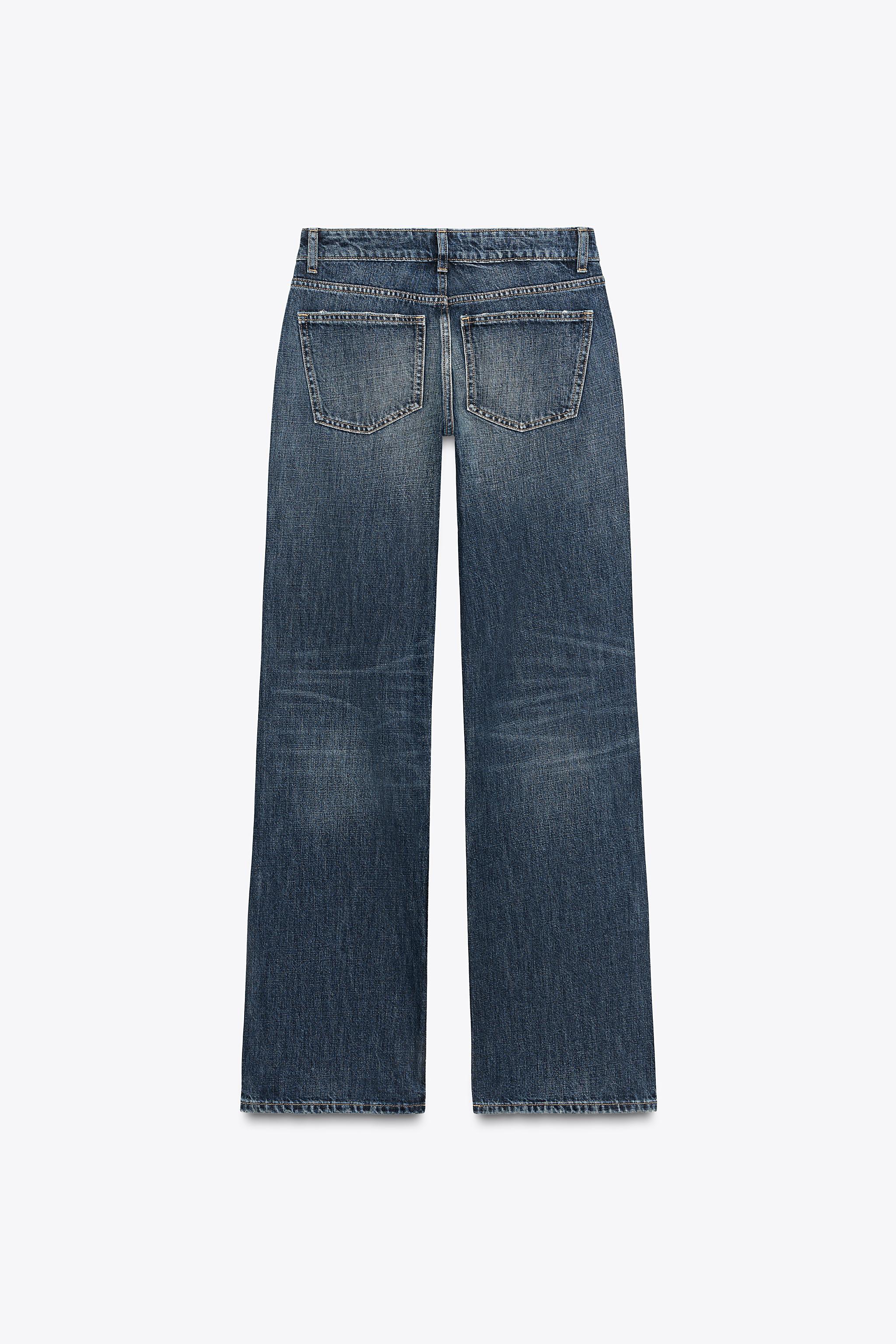 パンツ ZARA TRF SUPER WIDE-LEG LOW-RISE TRF LOW RISE WIDE LEG JEANS - Black | ZARA United States