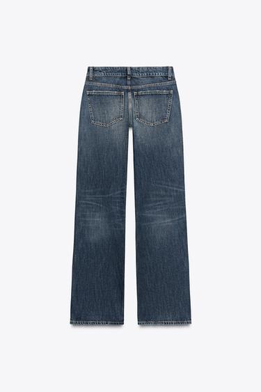 TRF WIDE-LEG LOW-RISE JEANS - Blue by Zara