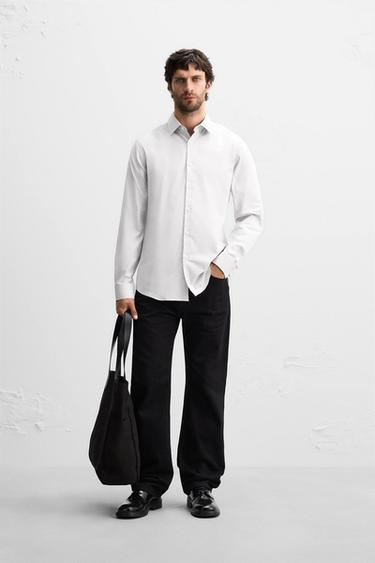 CAMISA SLIM FIT - Beige de Zara - Imagen 0
