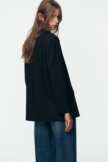 OVERSIZED DOUBLE-BREASTED BLAZER - Black by Zara - Image 6