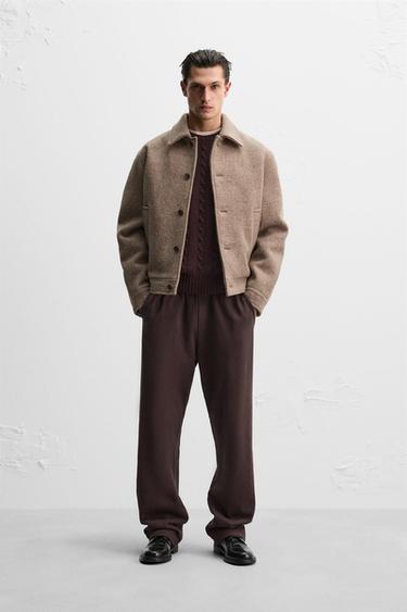 WOOLLEN CLOTH JACKET - Taupe grey by Zara - Image 0