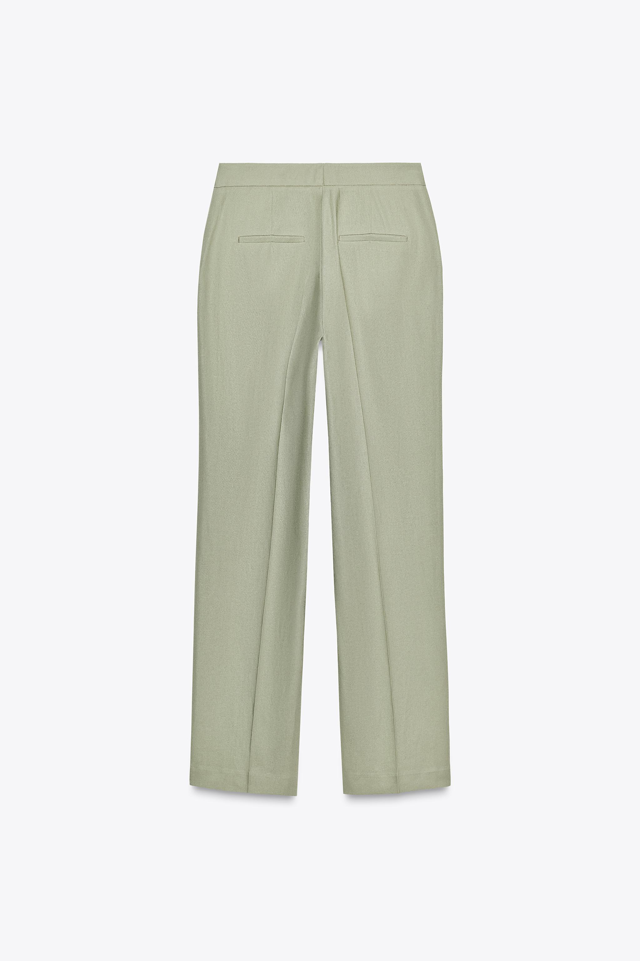 STRAIGHT LEG LINEN PANTS