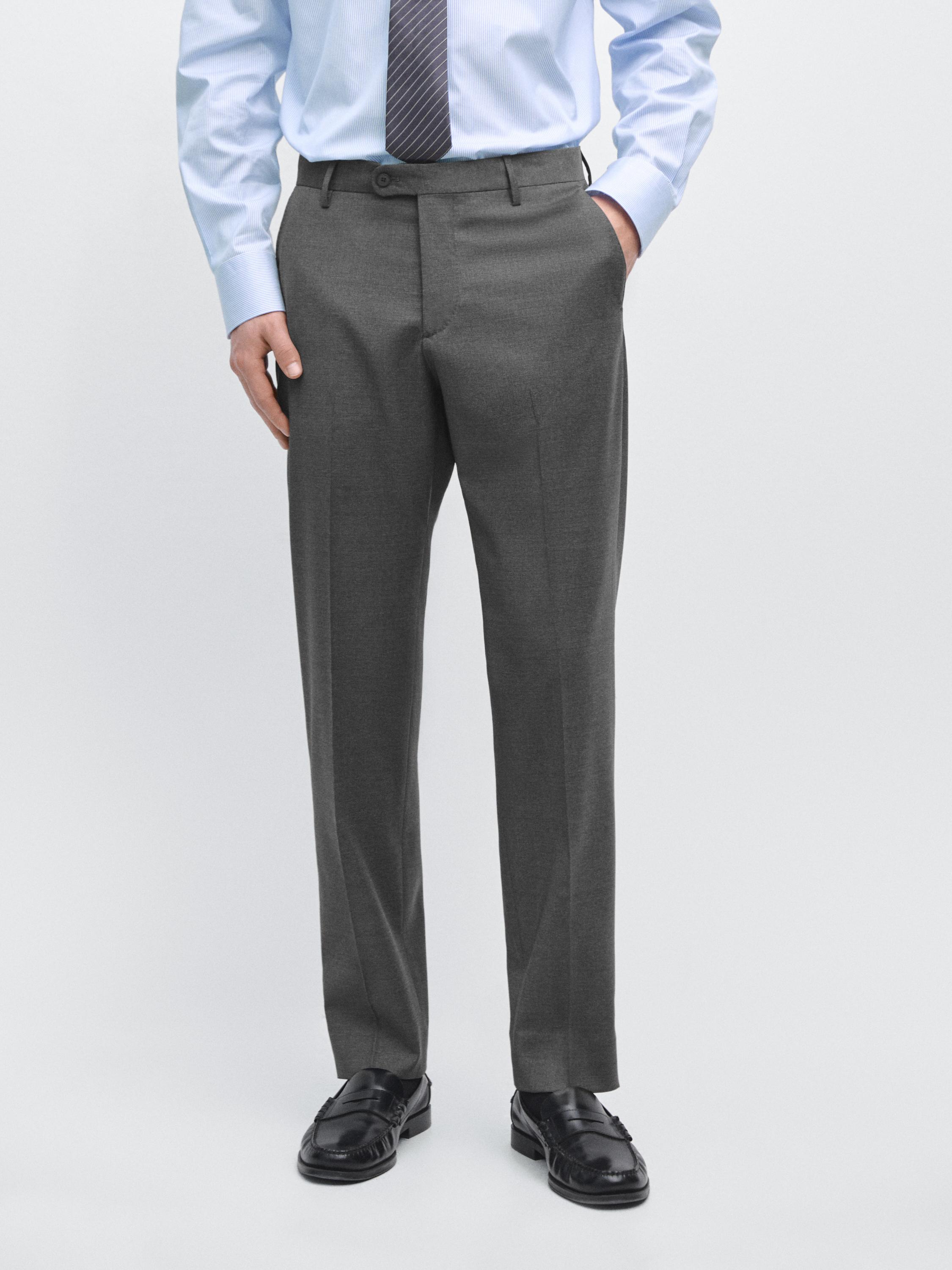 Cold wool suit trousers — Gray