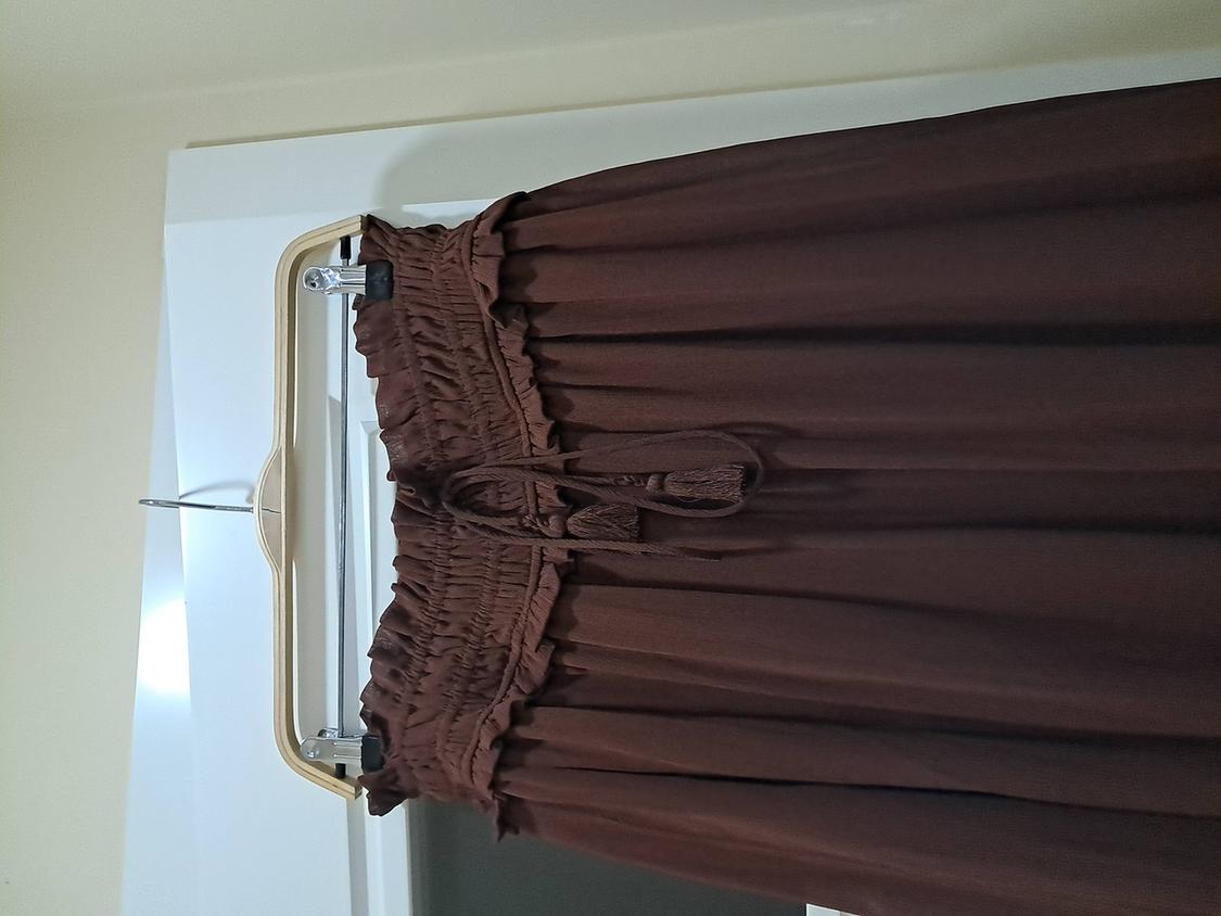 WIDE ELASTICATED WAIST MIDI SKIRT - Image 3