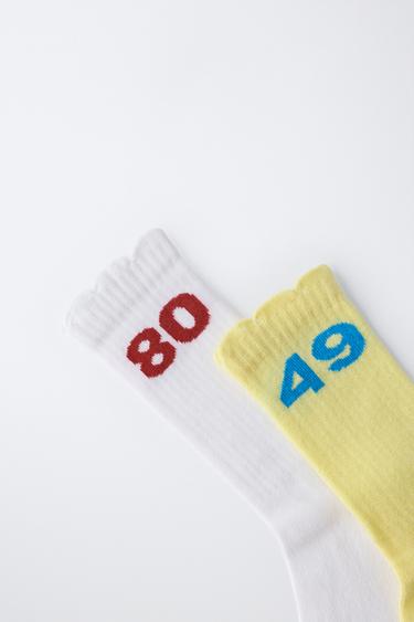 2-PACK OF TALL NUMBER SOCKS - Multicoloured by Zara - Image 2