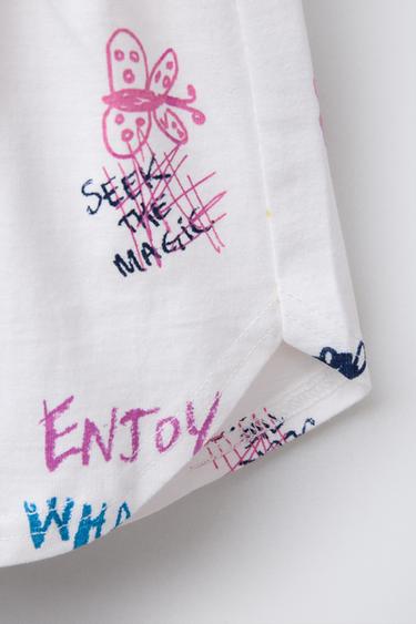 ENSEMBLE T-SHIRT COURT ET BERMUDA IMPRIMÉ - Rose de Zara - Image 5