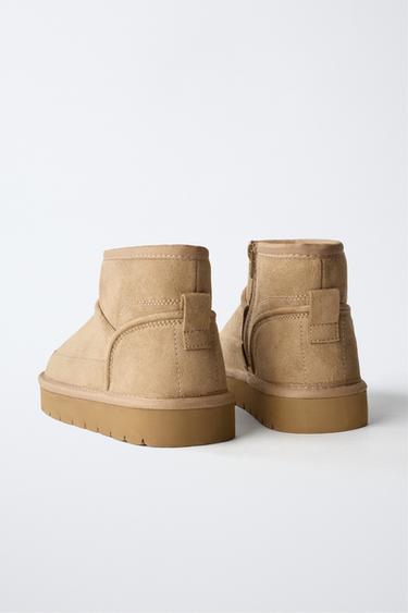 LINED ANKLE BOOTS - Brown by Zara - Image 4